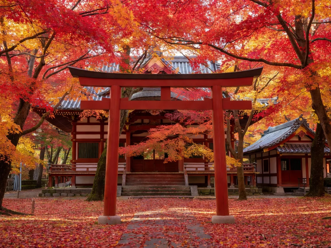 紅葉の寺院